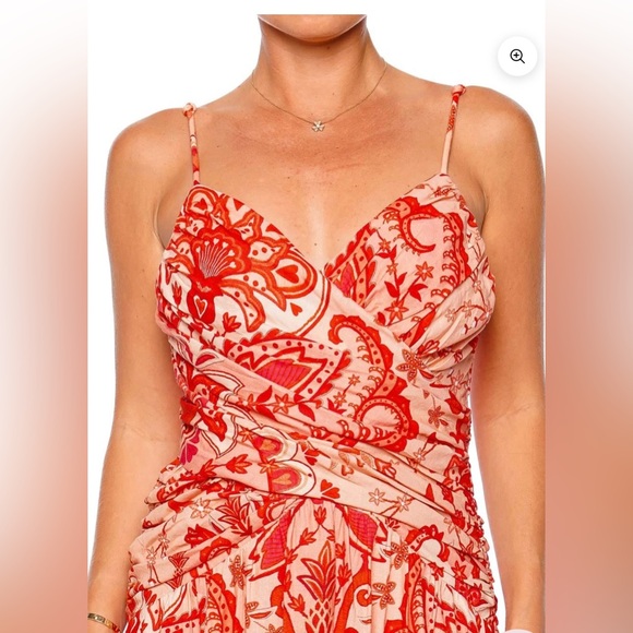 NWT JAIPUR RED CROSSOVER MAXI DRESS SIZE S - Picture 4 of 4